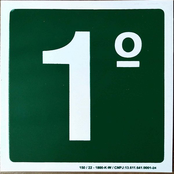 PLACA INDICATIVA DE 1° ANDAR