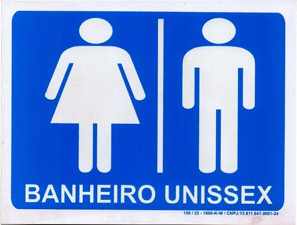 PLACA INDICATIVA - BANHEIRO UNISSEX