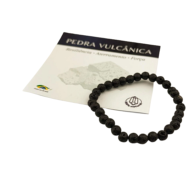 PULSEIRA 6MM - PEDRA VULCANICA