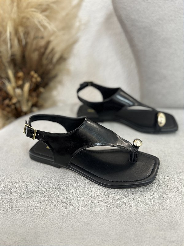 Sandália Dedo Chic Preta