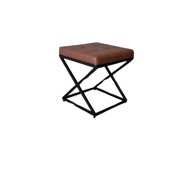 Banqueta Puff Portugal - Metal cor Preto