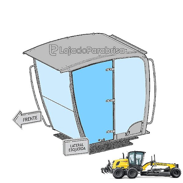Vidro Porta Esquerda New Holland RG140B (Nova) 84406912
