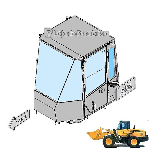 Vidro Lateral Traseiro Esquerdo Komatsu WA200-5 418-926-3581