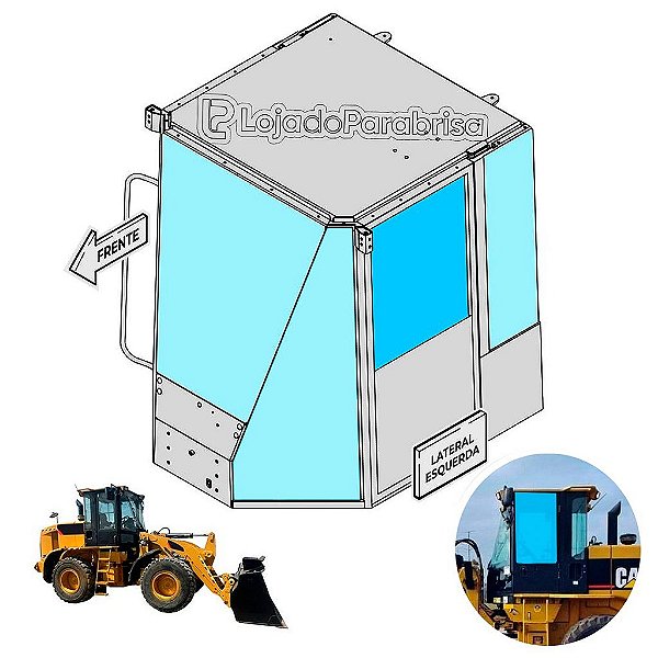 Vidro da Porta Esquerda Carregadeira CAT 924G 1875381
