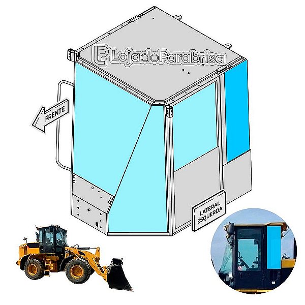 Vidro Lateral Traseiro Esquerd Carregadeira CAT 924G 1076146