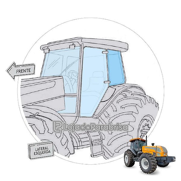 Vidro Janela Traseira Esquerda Trator Valtra BHG2 81474801