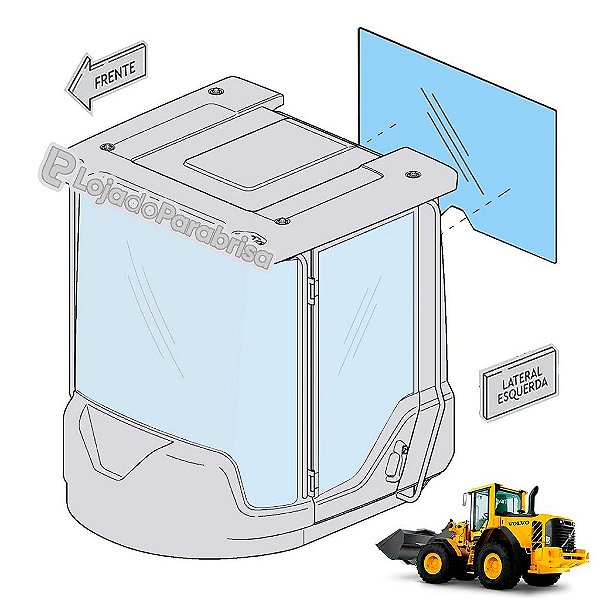 Vidro Vigia Traseiro Volvo L70F 11444159