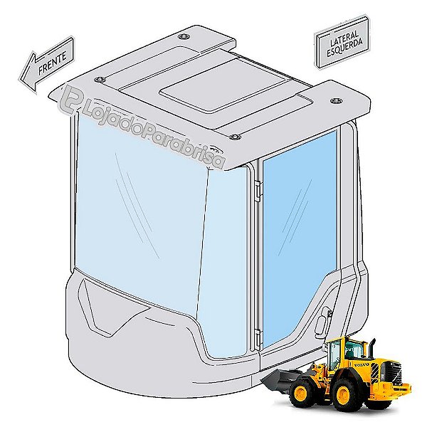 Vidro da Porta Esquerda Volvo L70F 11412054