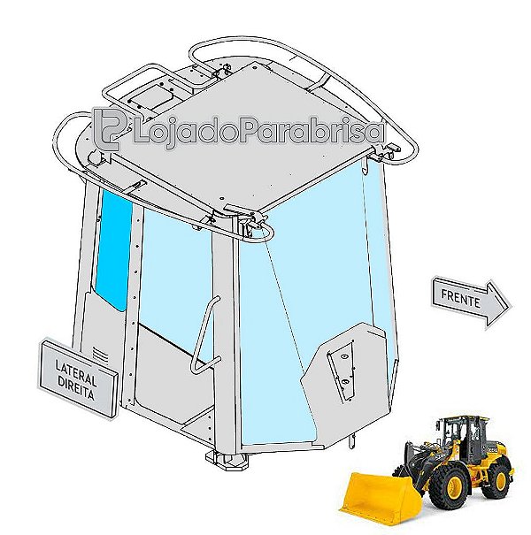 Vidro Janela Traseira Direita Jonh Deere 524K T249266