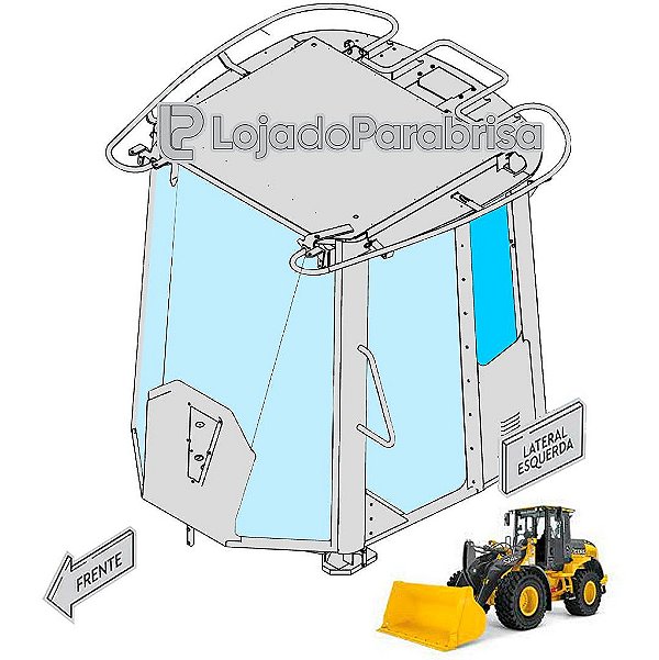 Vidro Janela Esquerda Traseiro Jonh Deere 524K T249265
