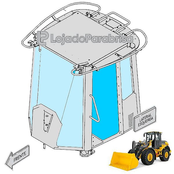 Vidro Porta Esquerda Carregadeira Jonh Deere 524K T244710