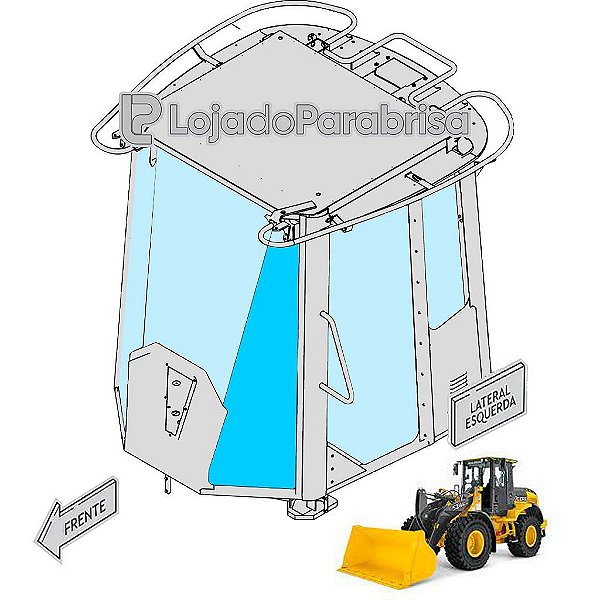 Parabrisa Lateral Esquerdo Carregadeira Jonh Deere 524K T230094