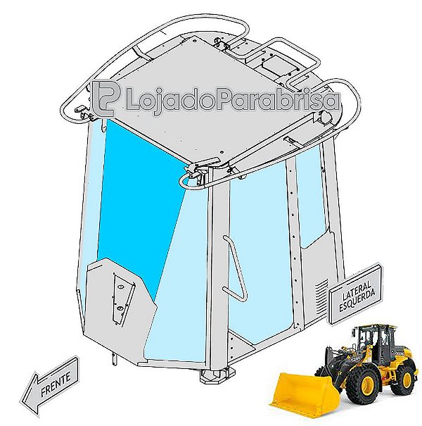 Vidro Parabrisa Central Carregadeira Jonh Deere 524K T230096