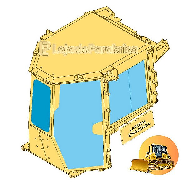 Vidro Para-brisa Frontal Trator Komatsu D51