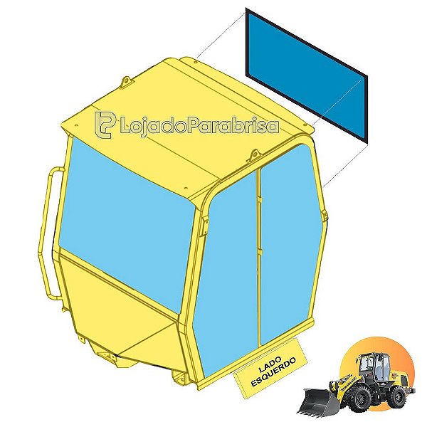 Vidro Vigia Traseiro Carregadeira New Holland 12D 84575376
