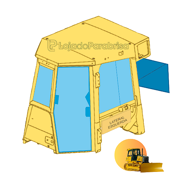 Vidro Vigia Traseiro Trator John Deere 700J T177179