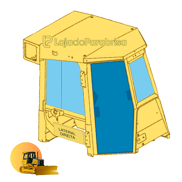 Vidro da Porta Direita Trator John Deere 700J T205160