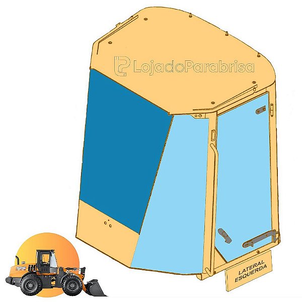 Vidro Parabrisa Frontal Carregadeira Case 621E/721E 76303237
