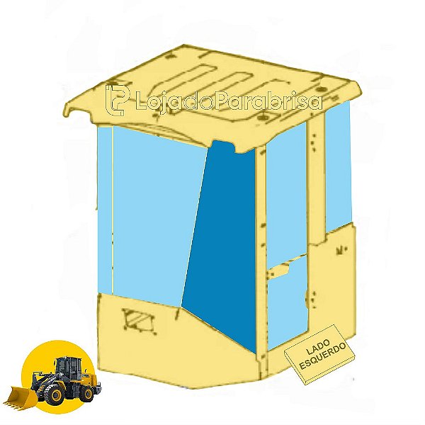 Vidro Para-brisa Lateral Esquerdo Carregadeira XCMG LW300KV