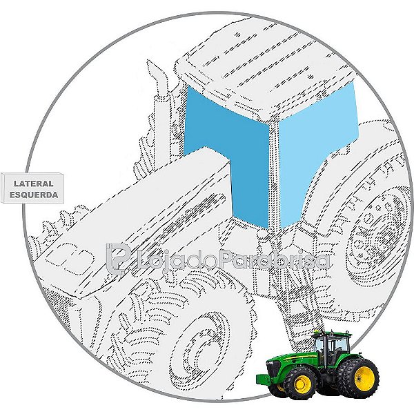 Vidro Para-brisa Frontal Trator John Deere 7715