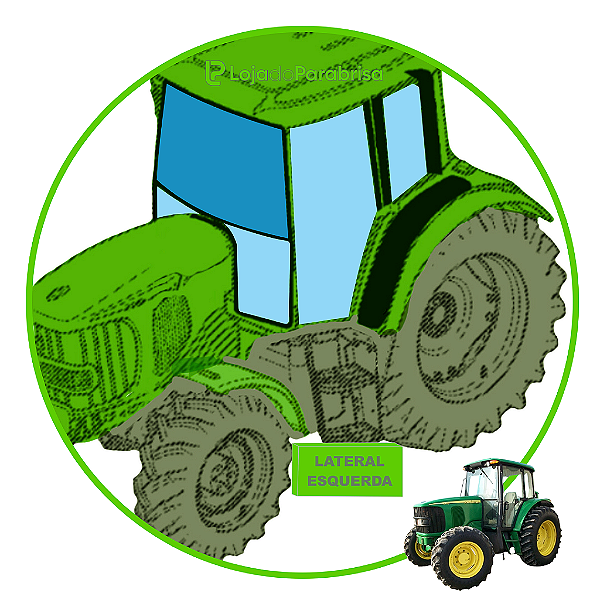 Vidro Para-brisa Frontal C/ Furos Trator John Deere 6415