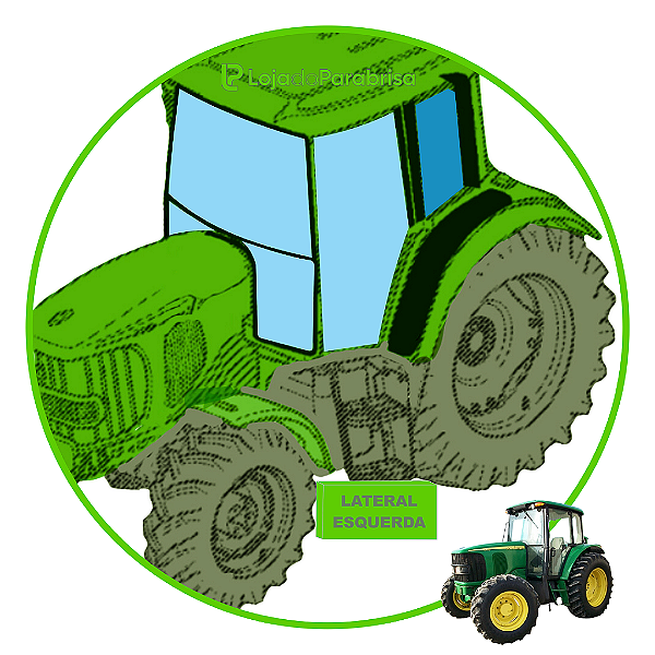 Vidro Janela Traseira Esquerda Trator John Deere 6415