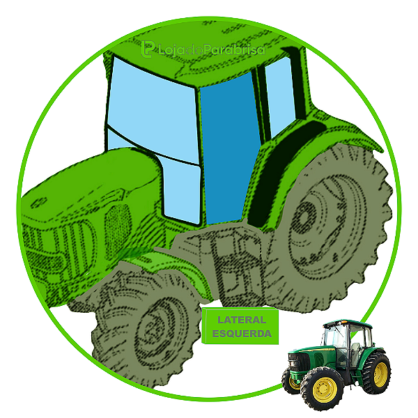 Vidro Porta Esquerda Trator John Deere 6415