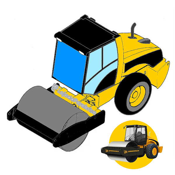 Vidro Para-brisa Rolo Vibromax JCB VM115