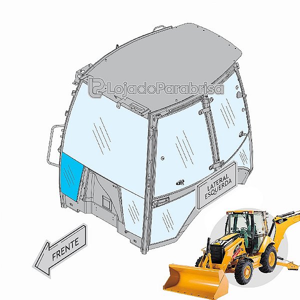Vidro Parabrisa Frontal Inferior Direito Cat 416E 2059606