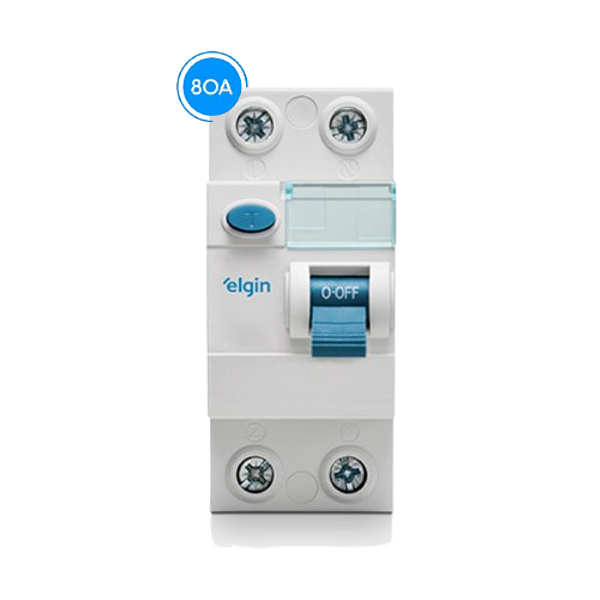 Interruptor Diferencial Residual Idr 30ma 2 Polos Elgin 80a - Elgin