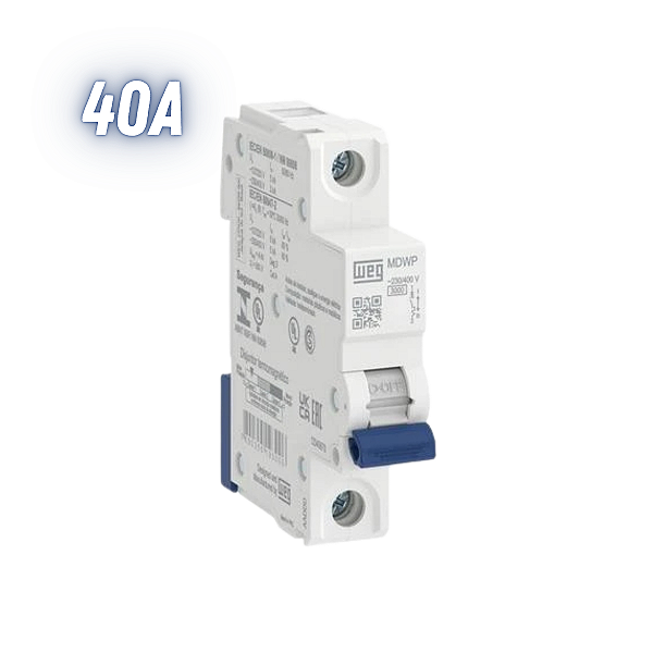 Disjuntor Monopolar 40a Termomagnético Curva C - WEG