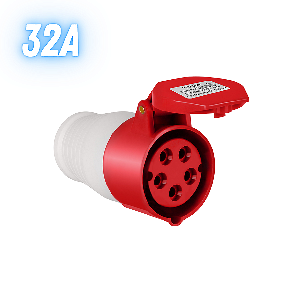 Acoplador Tomada Industrial Elgin 32a 4p+t 6h 415v - Vermelho
