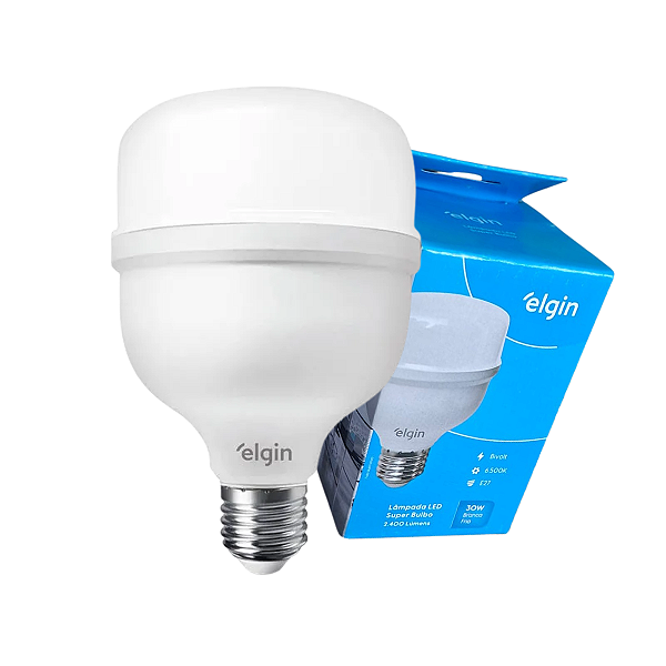 Lâmpada Super Bulbo LED 30W Branca Fria E27 6500K Bivolt Elgin