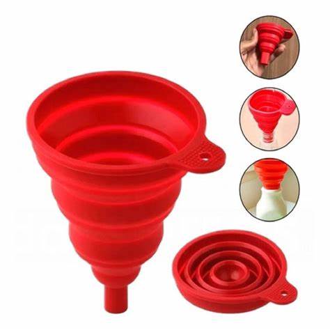 Funil Retrátil Silicone Dobrável Cozinha