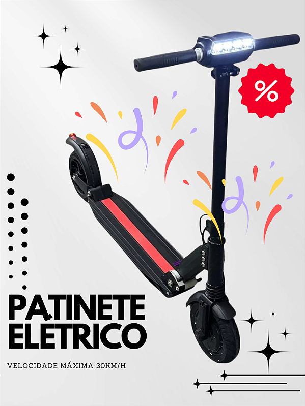 Patinete Elétrico 30km/h Dobrável Pratico 350W