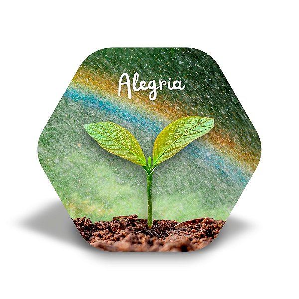Mini quadro 3D - Linha Cultivar - Chuva de Amor