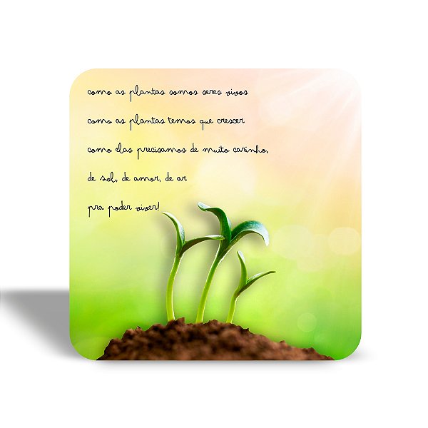 Mini Quadro 3D - Somos como as plantas