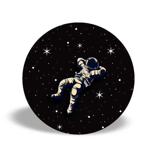 Mini Quadro 3D - Astronauta descansando nas estrelas