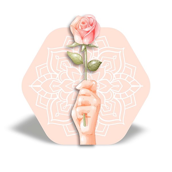 Mini Quadro 3D - Flor Gesto de Amor