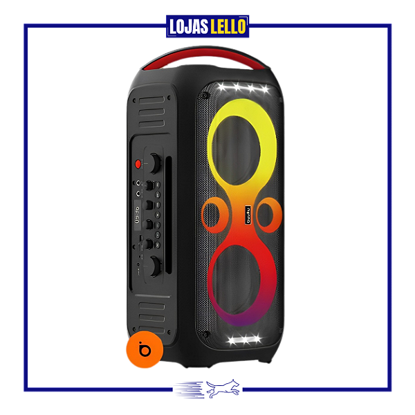 Caixa de Som Basike Ba-RAD028 Som Avançado Extra Bass e Luzes Dinâmicas