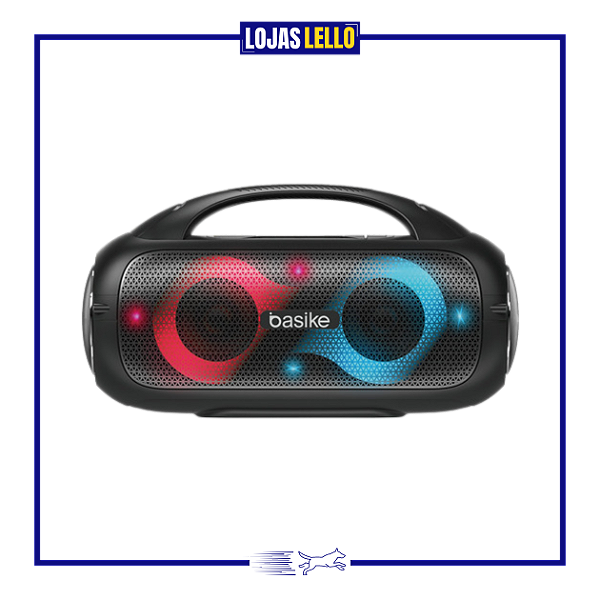 Caixa De Som Bluetooth Portatil Basike Ba-RAD018 Subwoofer Ipx5 60w