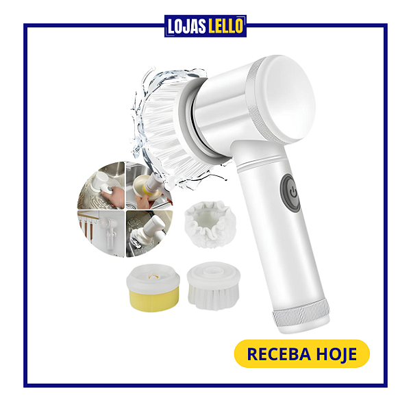 Escova Limpeza Elétrica Kit Esfregão Giratório Lava Louça