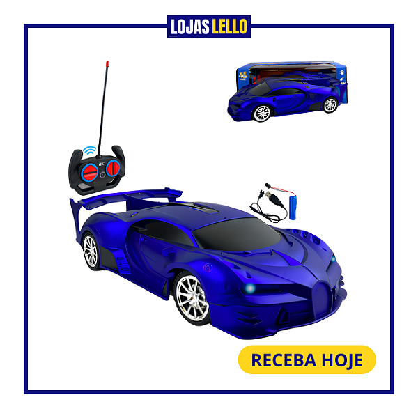 Carrinho Controle Remoto Recarregável Luz Morcegão