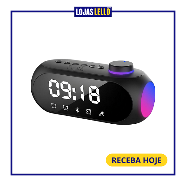 Radio Relógio Digital Despertador Caixa De Som Bluetooth