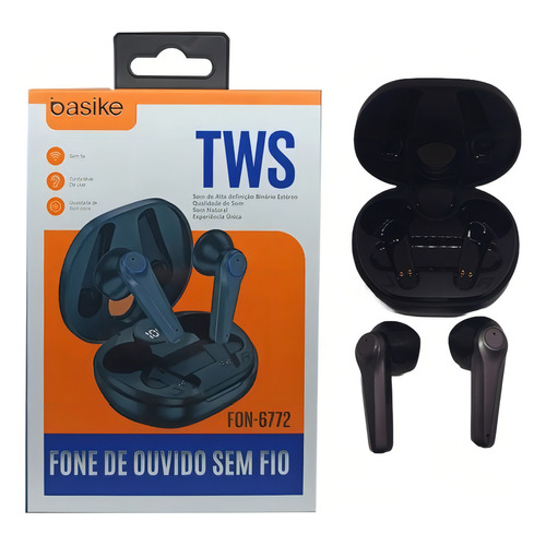 Fone De Ouvido Sem Fio Wireles Bluetooth 5.1tws Preto Anatel Cor Da Luz Preto Cor Preto