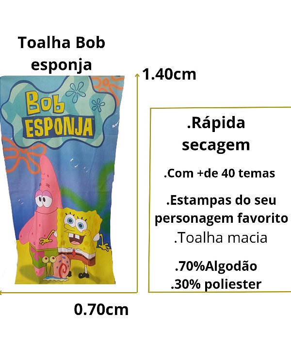 TOALHA DO BOB ESPONJA