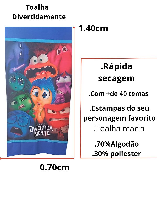 Toalha de praia do divertidamente