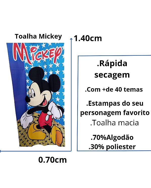 Toalha do  mickey mouse de praia