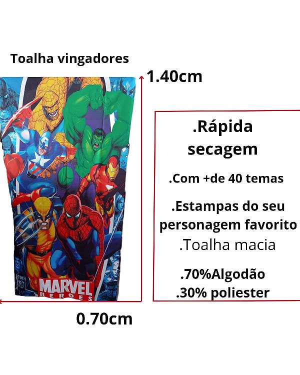 Toalha do vingadores de praia