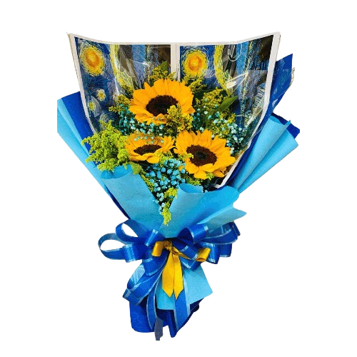 Buquê Van Gogh 3 Girassóis